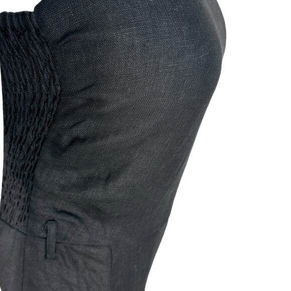 Faithful the Brand Alegrias Strapless Linen Jumpsuit Size 8 Black Vacation Beach - Picture 10 of 13